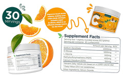 Dr. Keith's Own Super C dissolves easily in water or juice