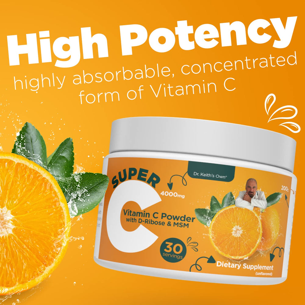 Dr. Keith's Own Super C with D-Ribose blend enhances energy-friendly vitamin C use