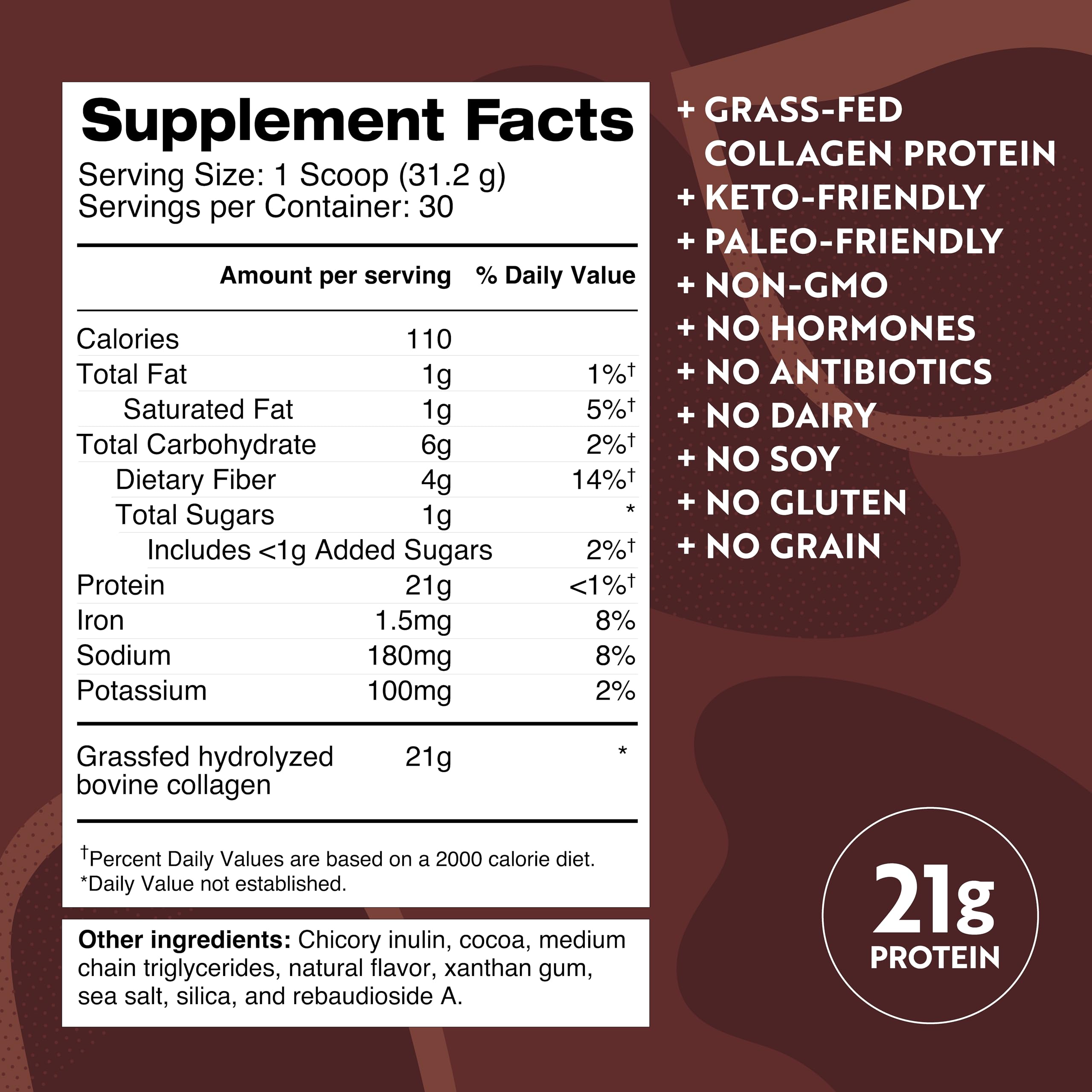 Pouring Dr. Kellyann Keto Bone Broth Protein Powder Chocolate into a glass.