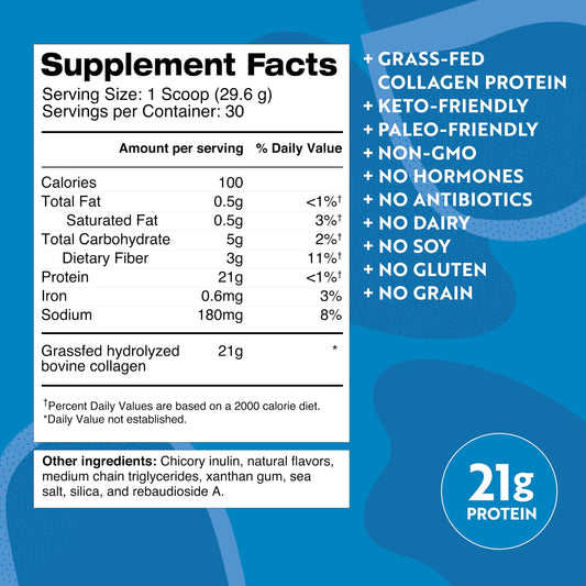Dr. Kellyann Bone Broth Protein Vanilla powder scoop ready for a protein-packed smoothie