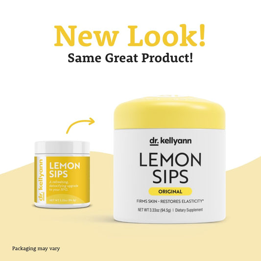 Dr. Kellyann Lemon Sips glass image highlighting bright citrus hydration
