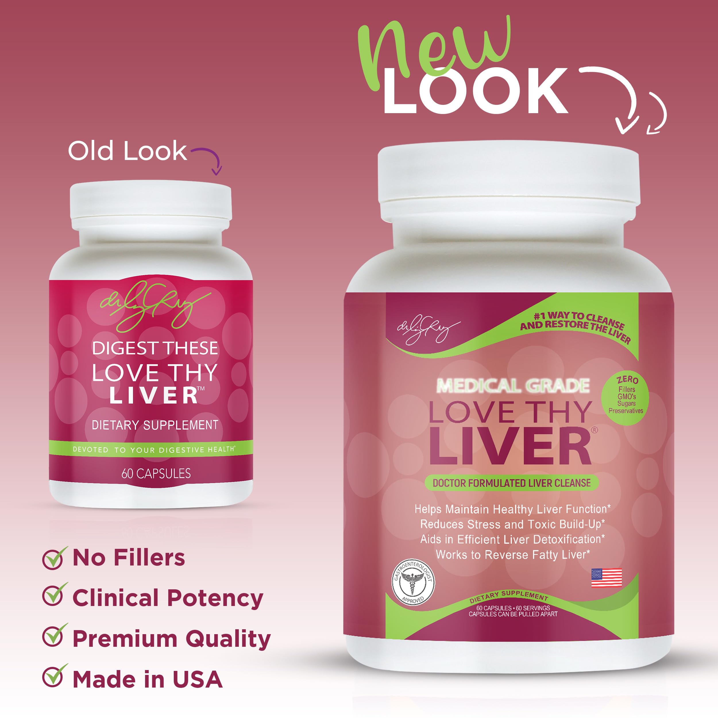 Ingredients list on Love Thy Liver label with healthy enzyme blend.
