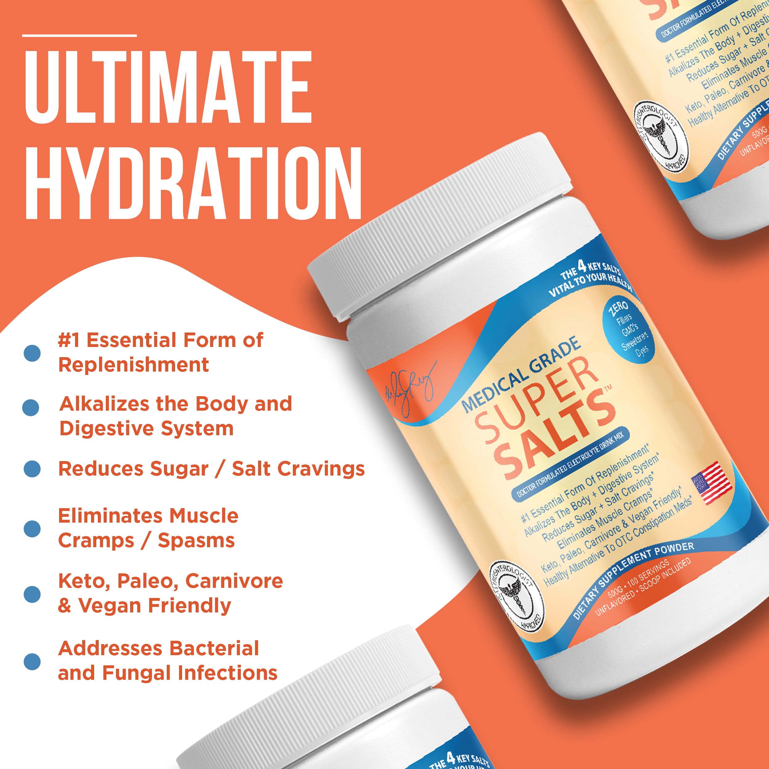 Glass of water with Dr. Liz Cruz Super Salts for post-activity hydration