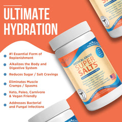 Glass of water with Dr. Liz Cruz Super Salts for post-activity hydration