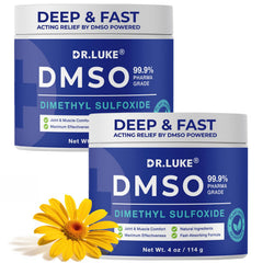 Dr. Luke DMSO cream jar close-up for topical use and daily comfort