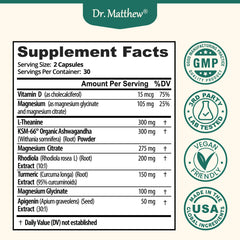 Dr. Matthew CortiRest night relaxation scene signaling bedtime cortisol support.