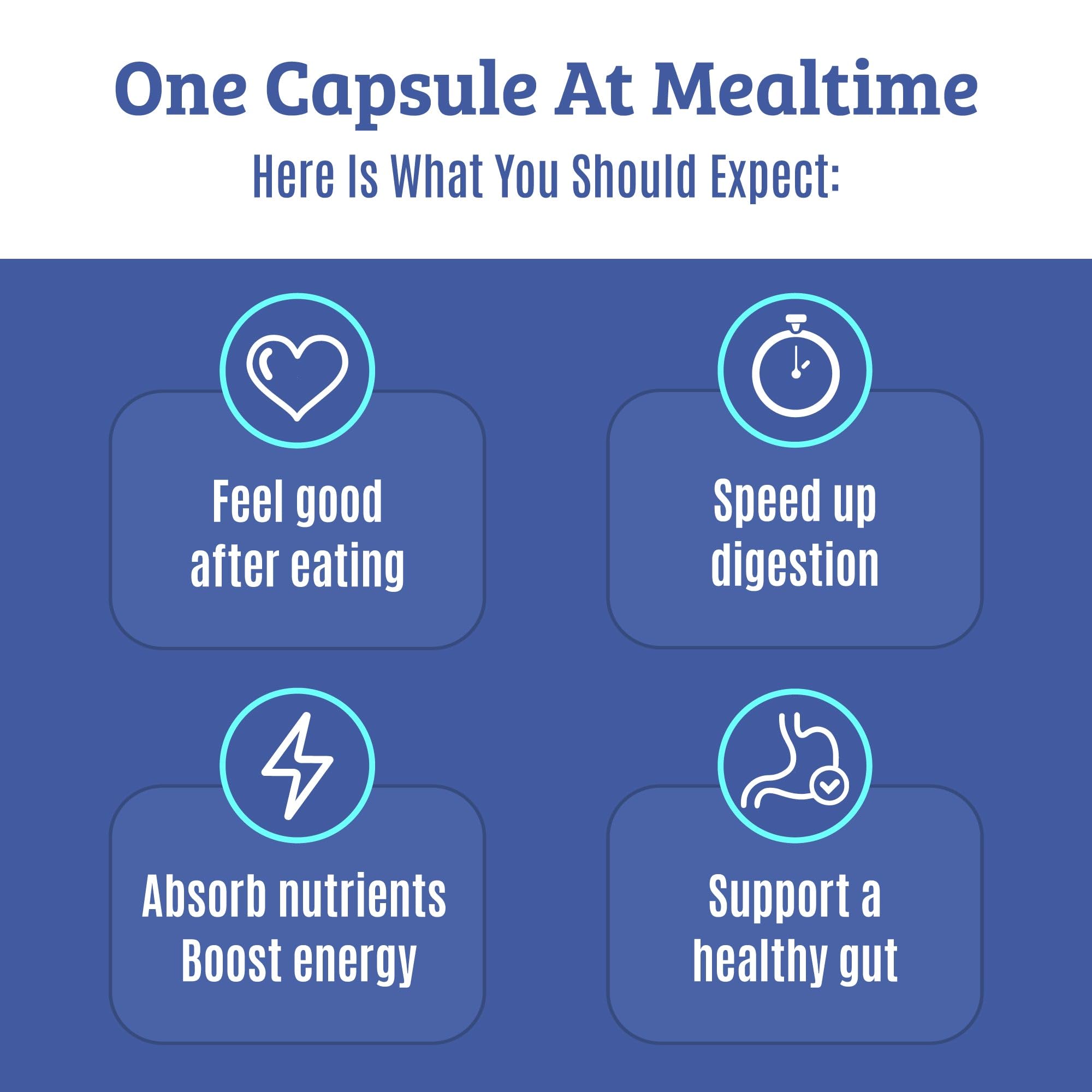 Dr. Matthew digestive enzymes pour bottle demonstrates quick take for meals.