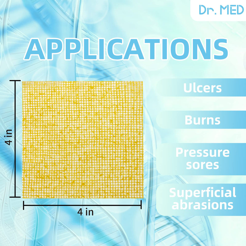 Dr. Med honey gauze dressing moist healing environment; supports ongoing wound moisture balance.