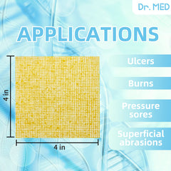 Dr. Med honey gauze dressing moist healing environment; supports ongoing wound moisture balance.