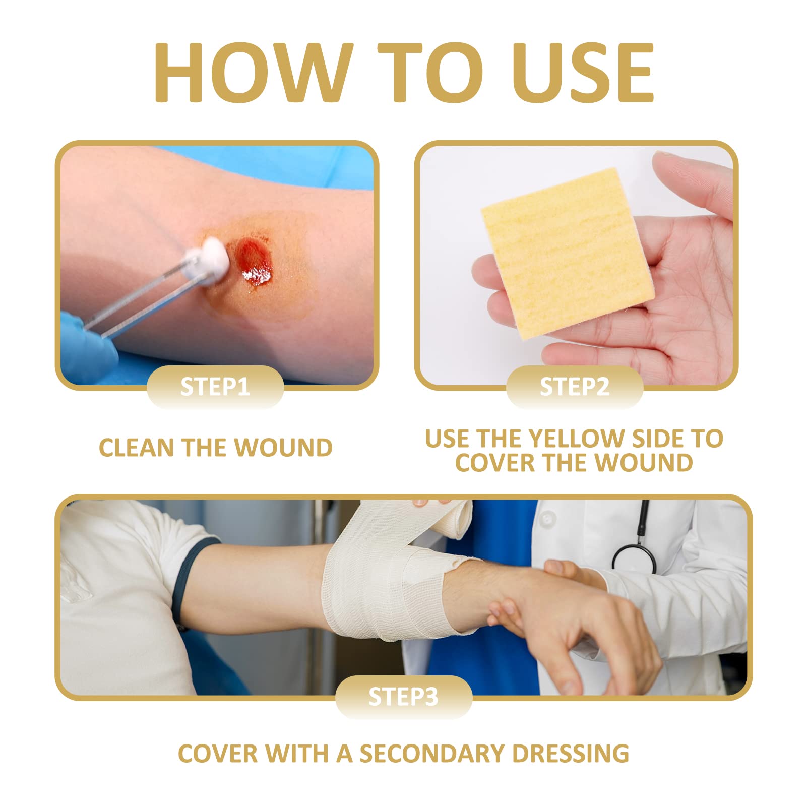 Dr. Med Manuka Honey dressing demonstrates gentle removal from skin.