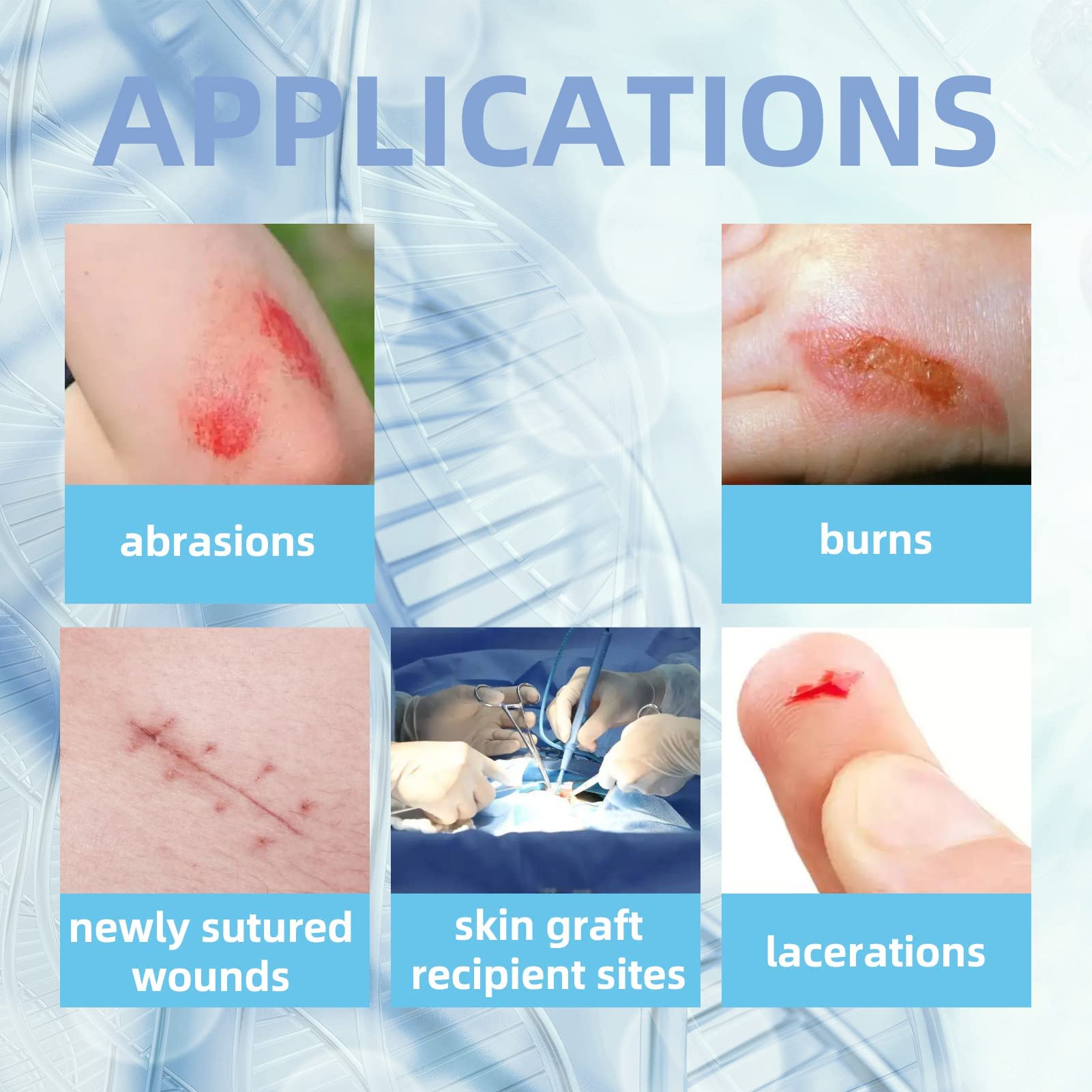 Dr. Med Xeroform patch applied to a minor wound for gentle coverage