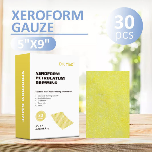 Dr. Med Xeroform patch packaging displaying clean, protective packaging