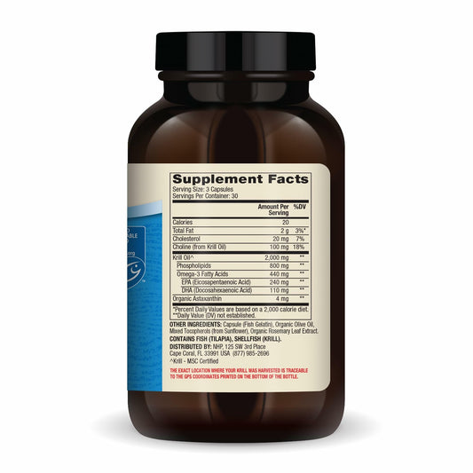 Dr. Mercola Krill Oil capsule close-up highlighting high potency omega-3 content