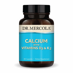 Dr Mercola Calcium D3 K2 bottle highlights bone support and easy daily intake