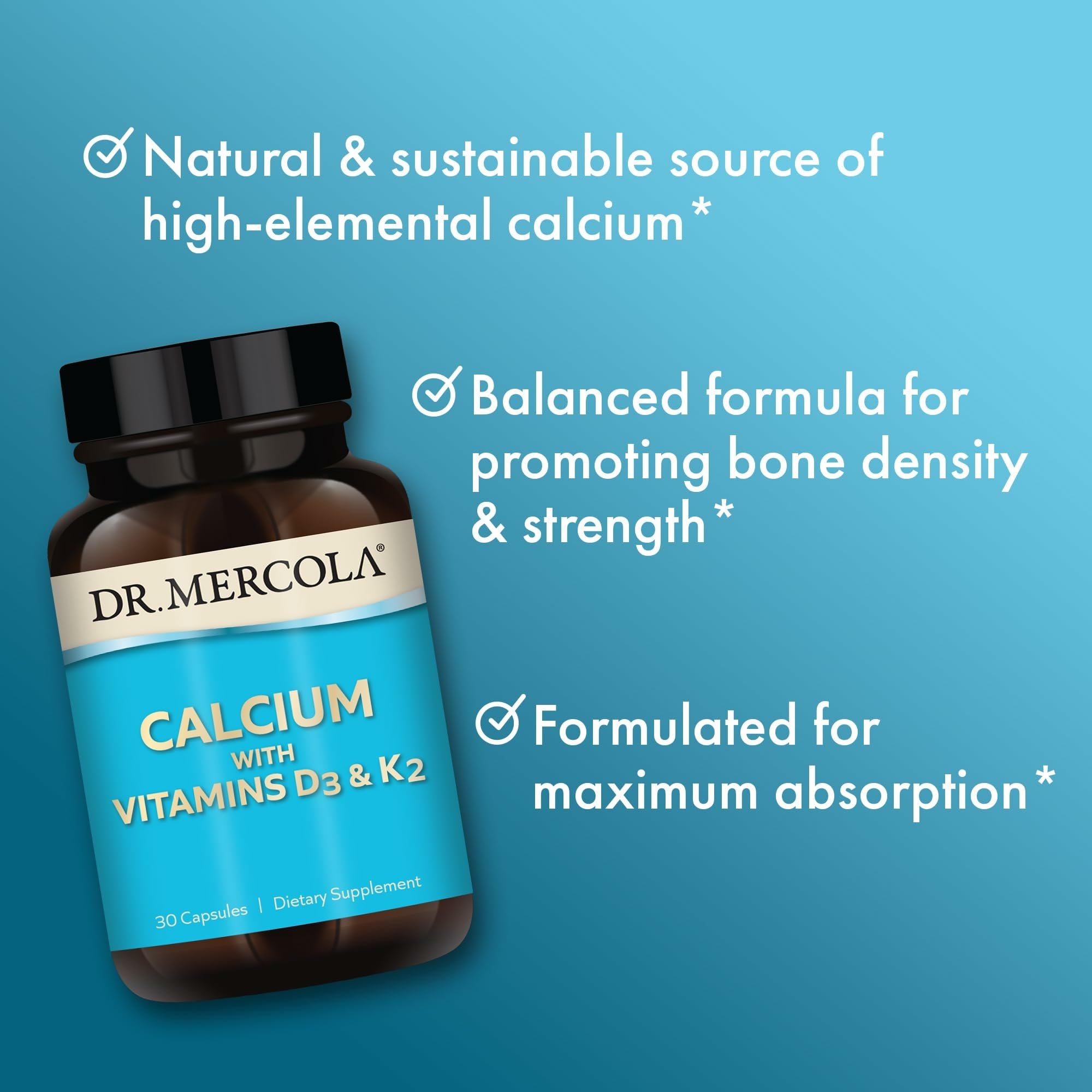 Dr Mercola label shows non-GMO, gluten-free, and soy-free features for dietary compatibility