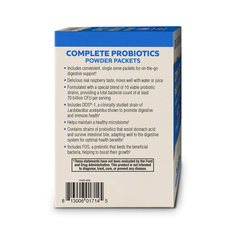 Dr. Mercola Complete Probiotics Packets include FOS prebiotic for nourishment