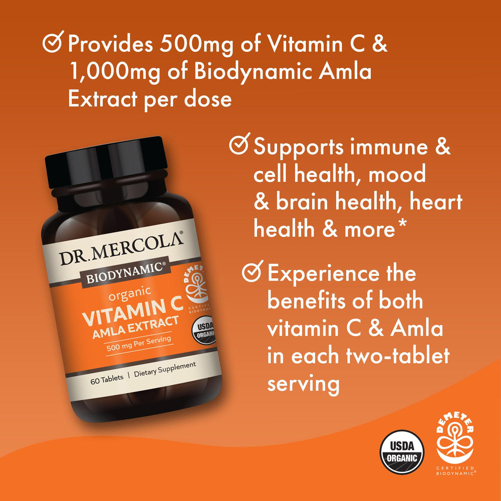 Demeter biodynamic certification label on Dr. Mercola product packaging