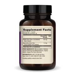 Dr. Mercola Fisetin Spermidine bottle back label with dosage and ingredient details.