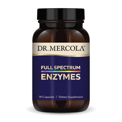Dr. Mercola Full Spectrum Enzymes bottle with 22 enzymes supports digestion