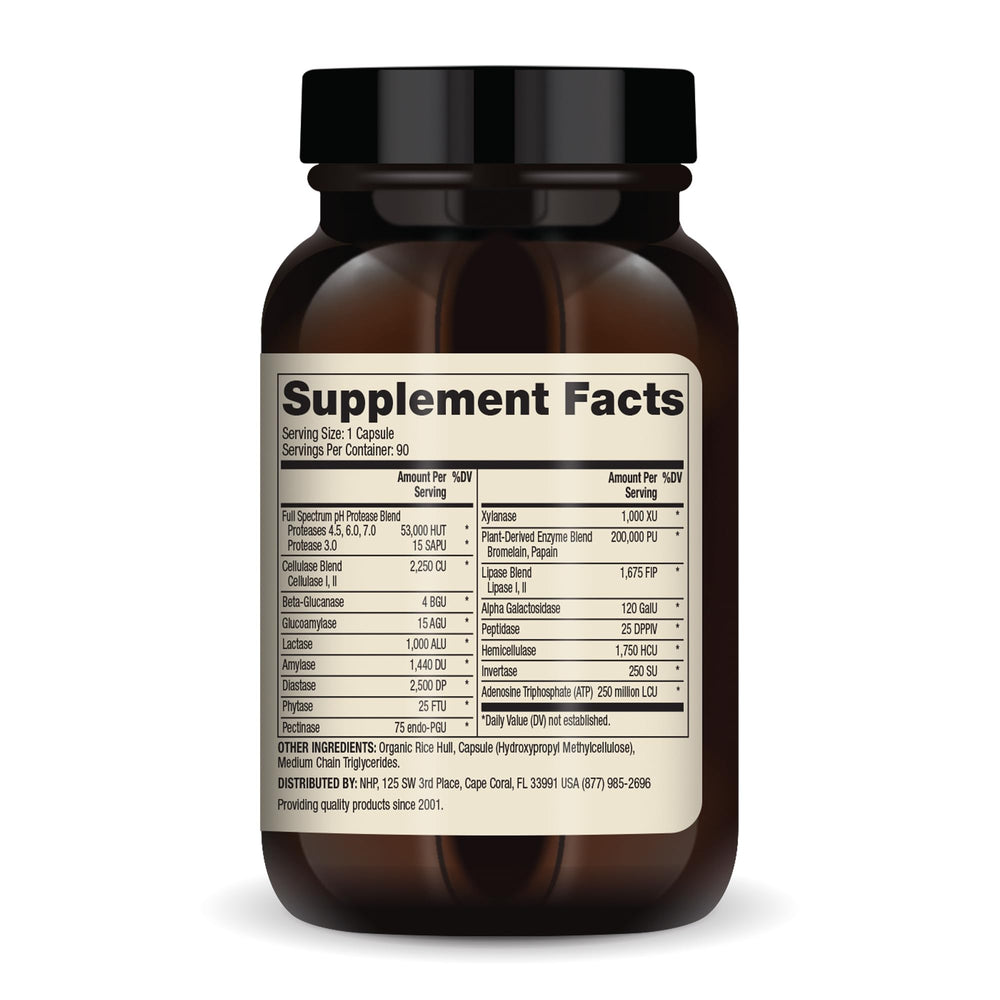 Dr. Mercola Full Spectrum Enzymes for Women capsules support digestion after meals.