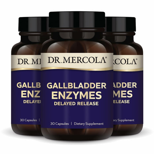 Dr. Mercola Gallbladder Enzymes bottle front for daily digestive support