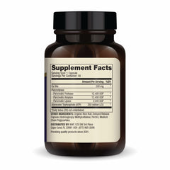 Dr. Mercola Gallbladder Enzymes label closeup highlights the enzyme blend for fat digestion