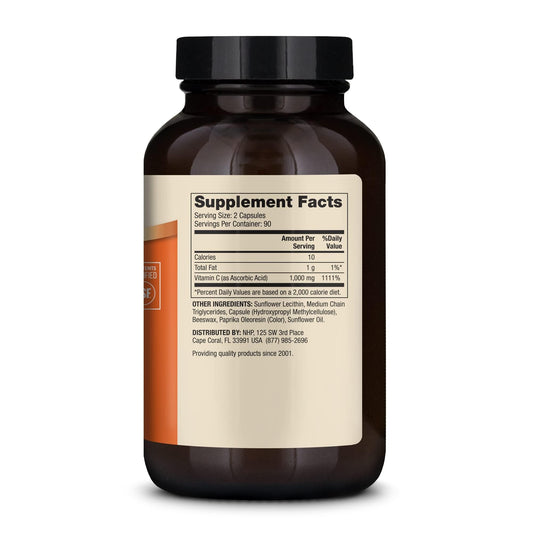 Dr Mercola Liposomal Vitamin C capsules close-up shows liposomal delivery for better absorption