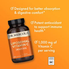 Dr Mercola Liposomal Vitamin C glass of water illustrates easy ingestion