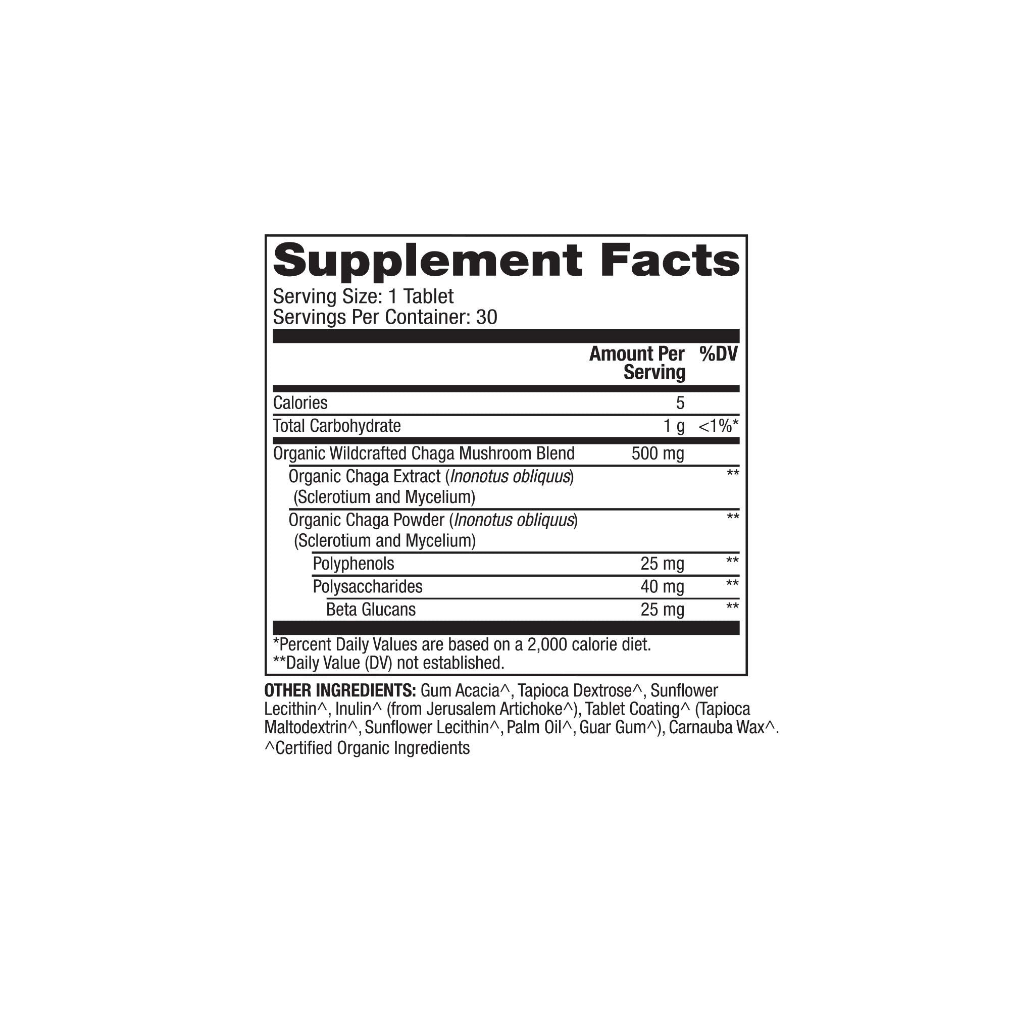 USDA Organic label on Dr. Mercola Chaga bottle emphasizes purity.