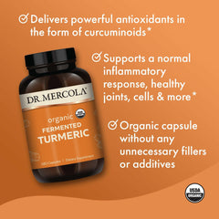 Dr. Mercola Organic Fermented Turmeric pour bottle for convenient serving