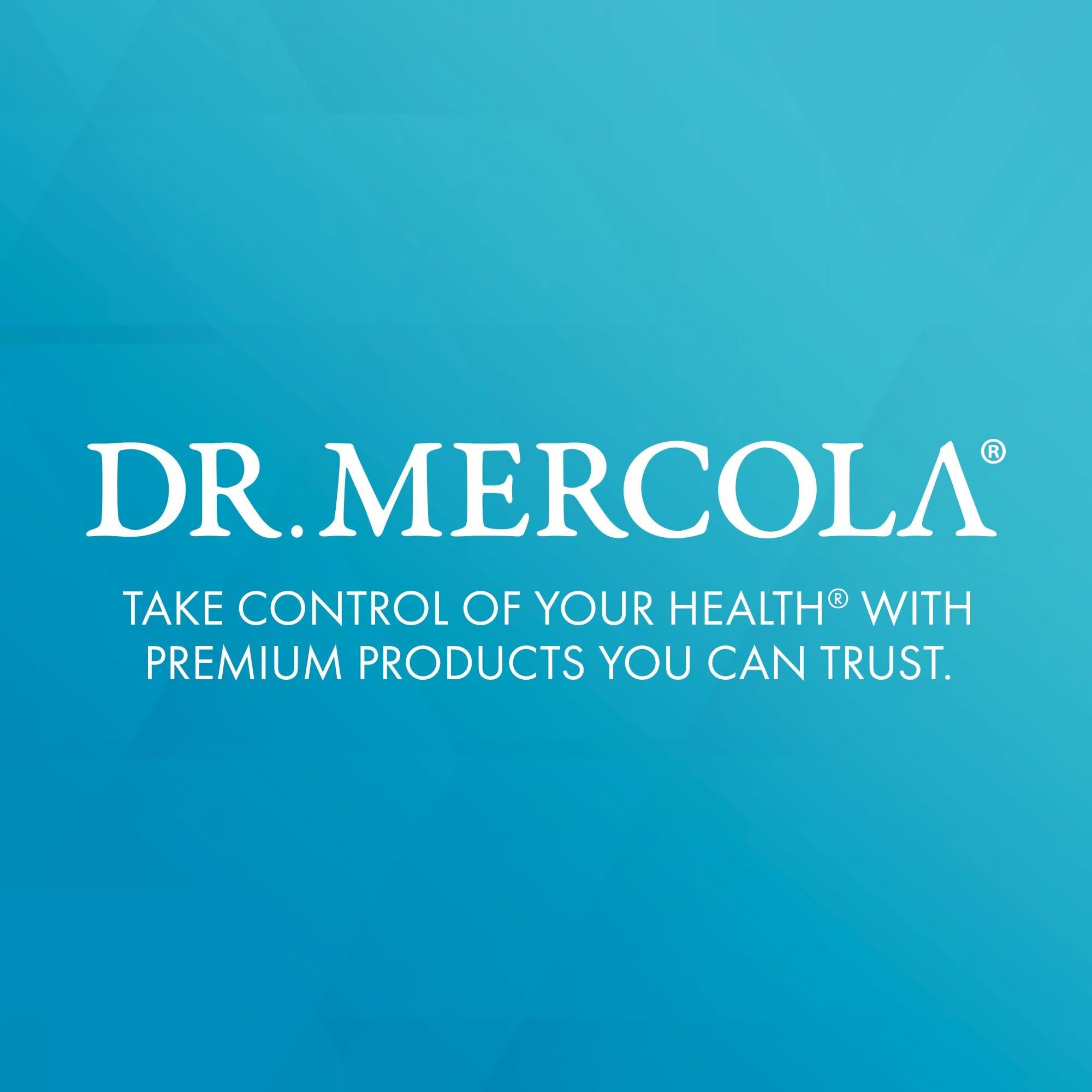 Dr. Mercola physician-formulated label signifying over two decades of natural health sourcing.