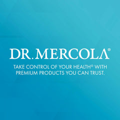 Dr. Mercola physician-formulated label signifying over two decades of natural health sourcing.