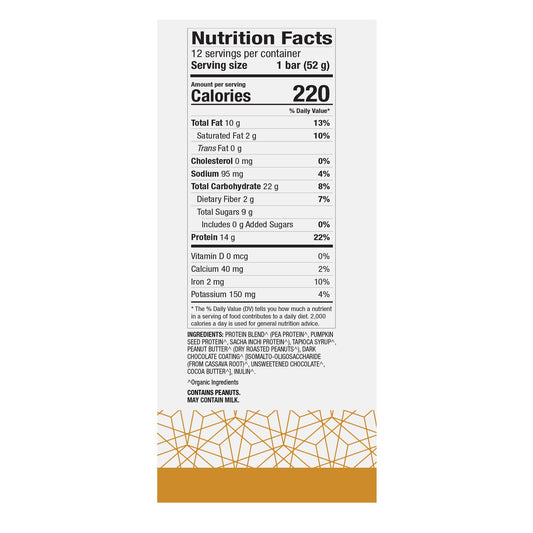 Close-up of Dr. Mercola Pure Power bar highlighting organic pumpkin seed protein.