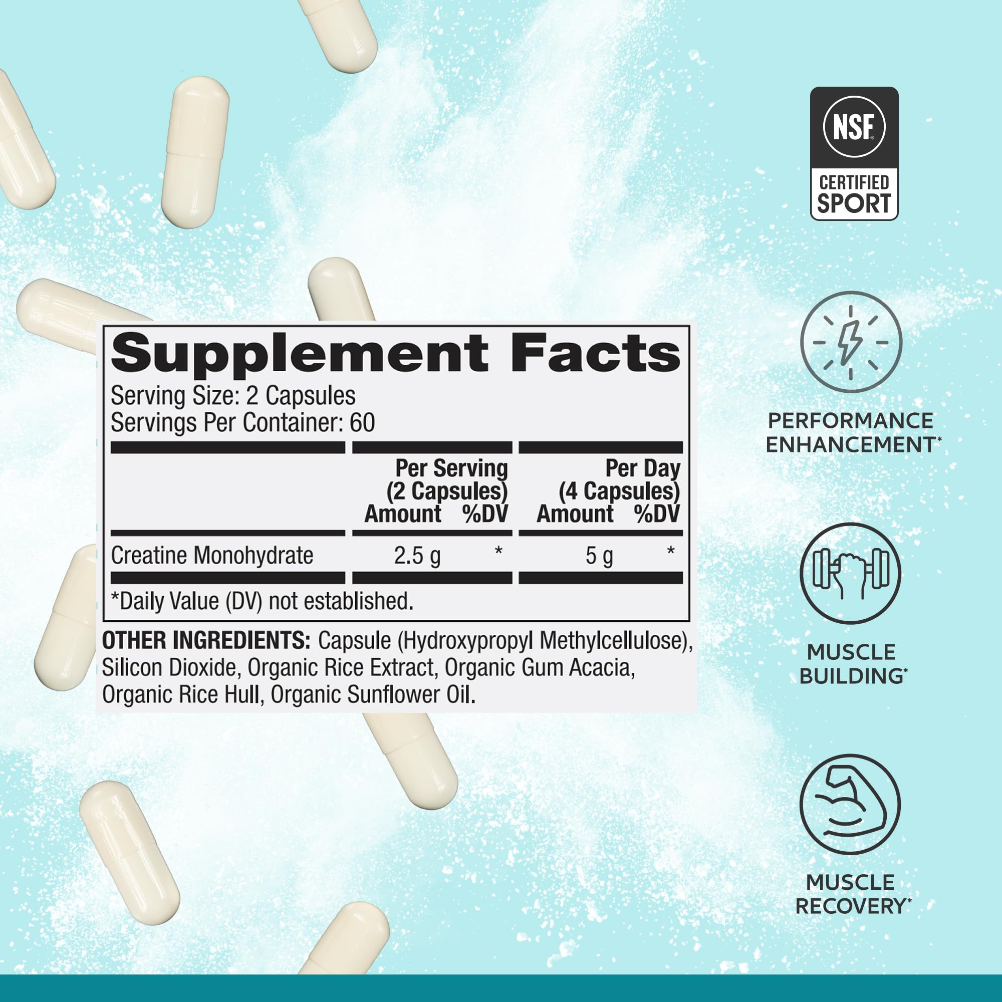 Serving scoop image illustrating easy daily dosing for Dr. Mercola Creatine.