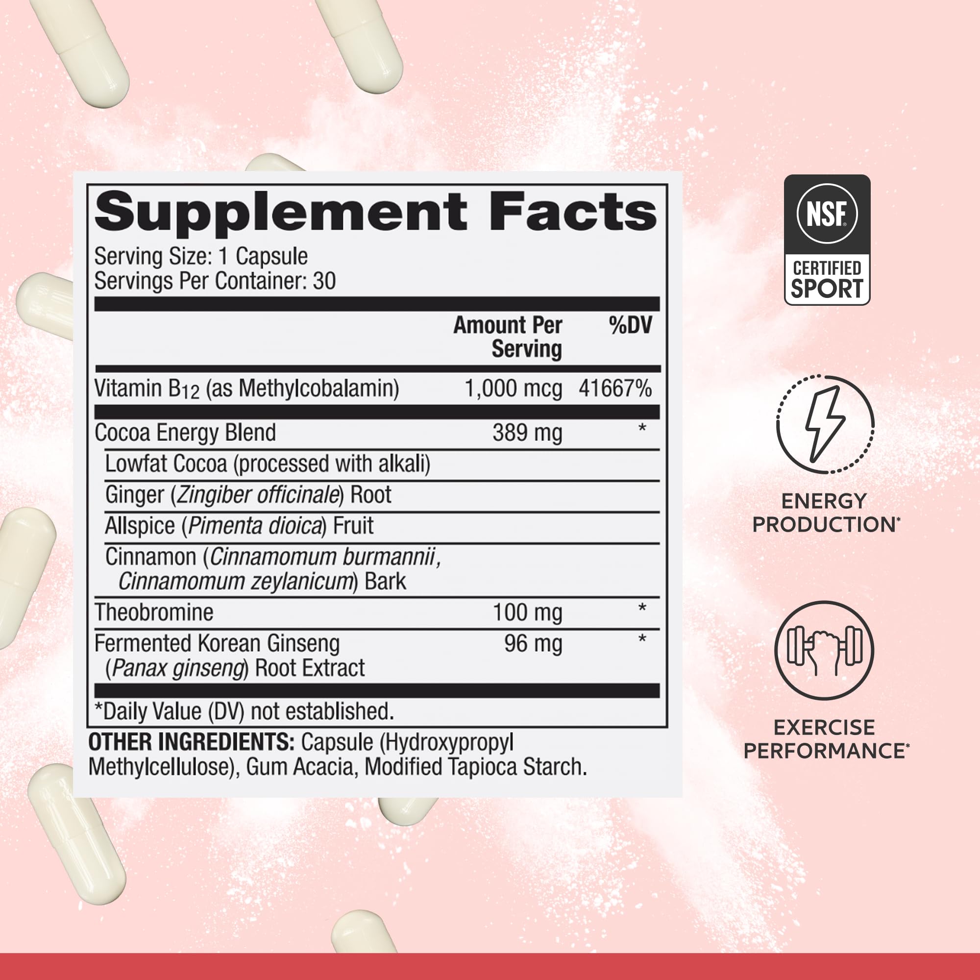 Dr Mercola Pure Power methylcobalamin label highlights B12 energy support