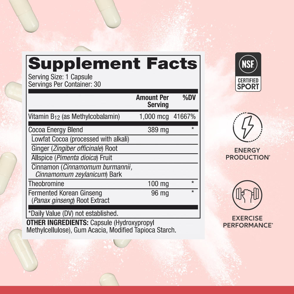 Dr Mercola Pure Power methylcobalamin label highlights B12 energy support