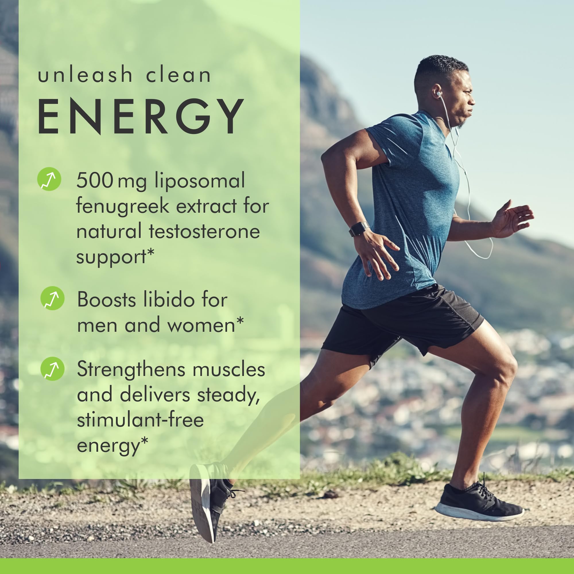 Ingredient-focused image spotlights saponins and trigonelline for targeted nutritional support