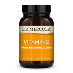 Dr. Mercola Vitamin E bottle pour for an easy daily skin-support routine.