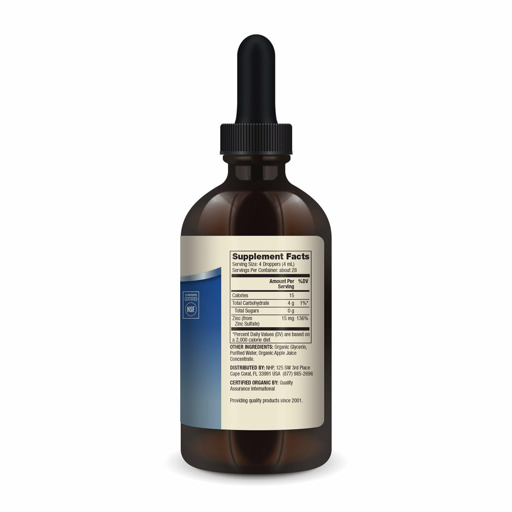 Dropper dispensing Dr. Mercola Zinc Liquid Drops for convenient daily dosing