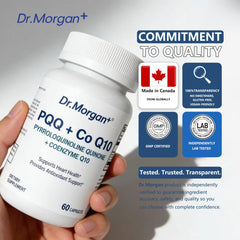 DR.MORGAN GMP-grade production symbol on packaging.