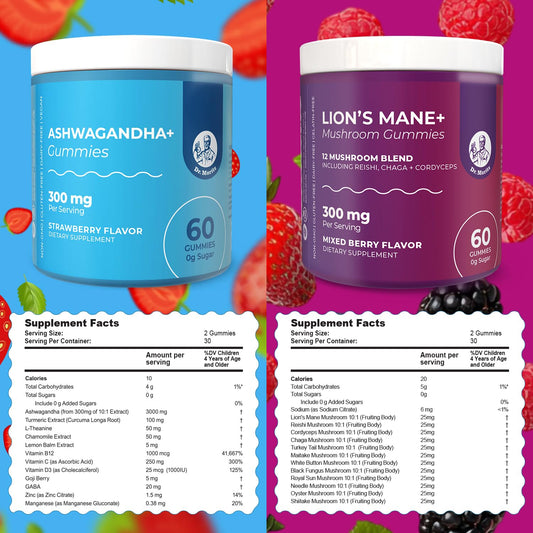 DR. MORITZ bundle packaging highlights sugar-free, non-GMO gummies for daily wellness.