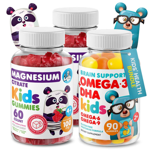 DR. MORITZ Calm Magnesium Gummies for Kids bottle close-up with raspberry flavor for daily routine