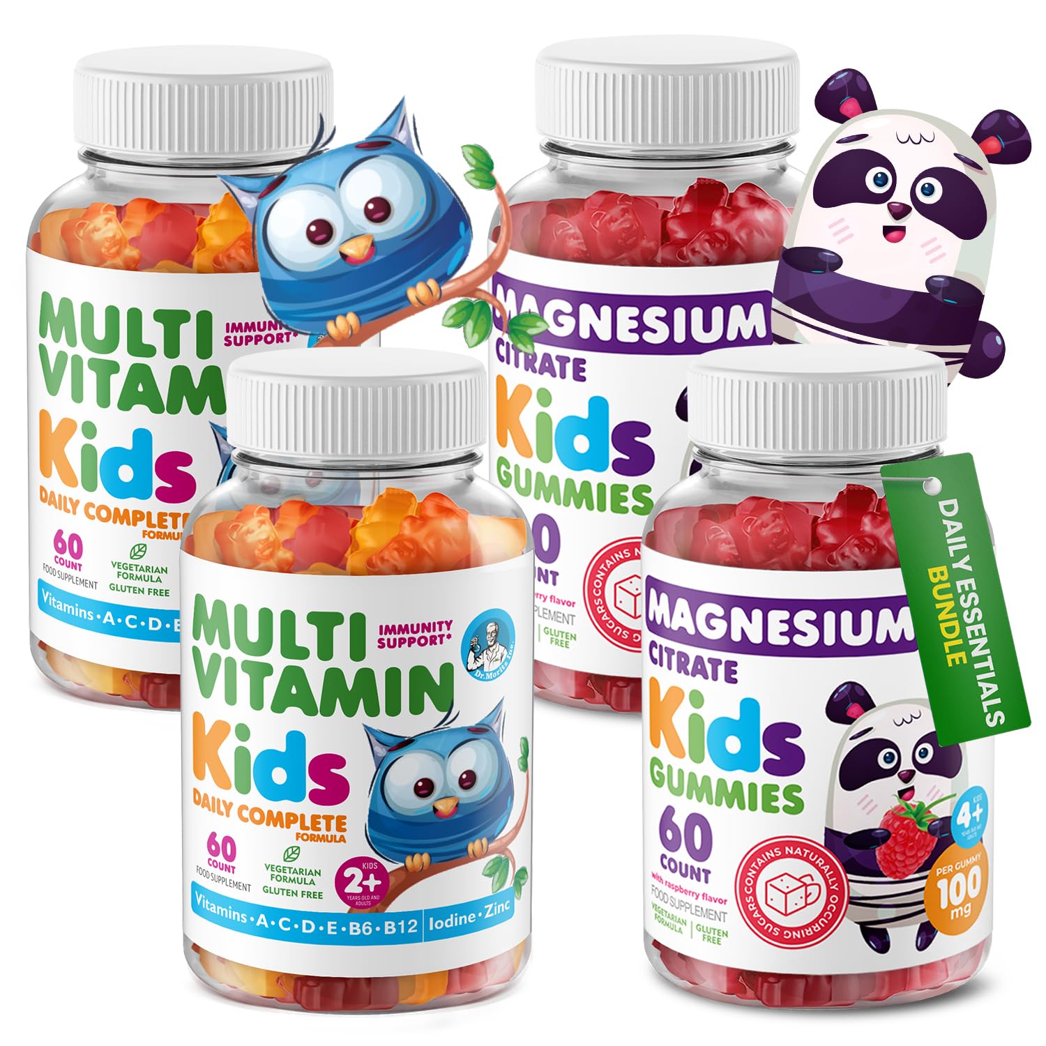 DR. MORITZ Kids Magnesium Gummies raspberry close-up for calming evenings