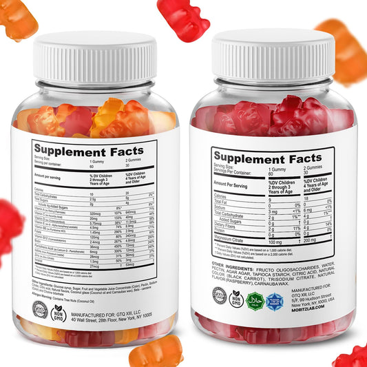 DR. MORITZ Kids Multivitamin Gummies orange close-up for daily energy