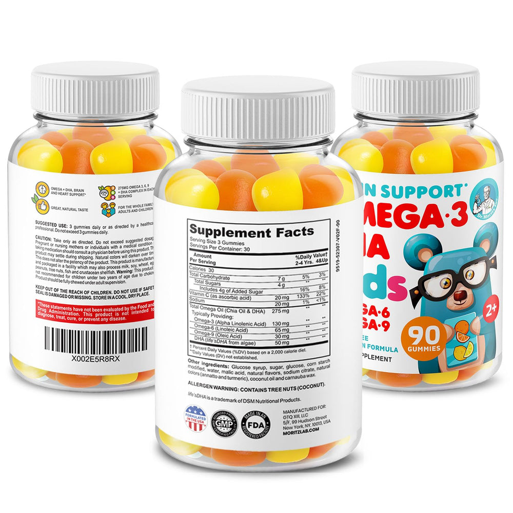 Kids happily snacking DR. MORITZ gummies during a snack time