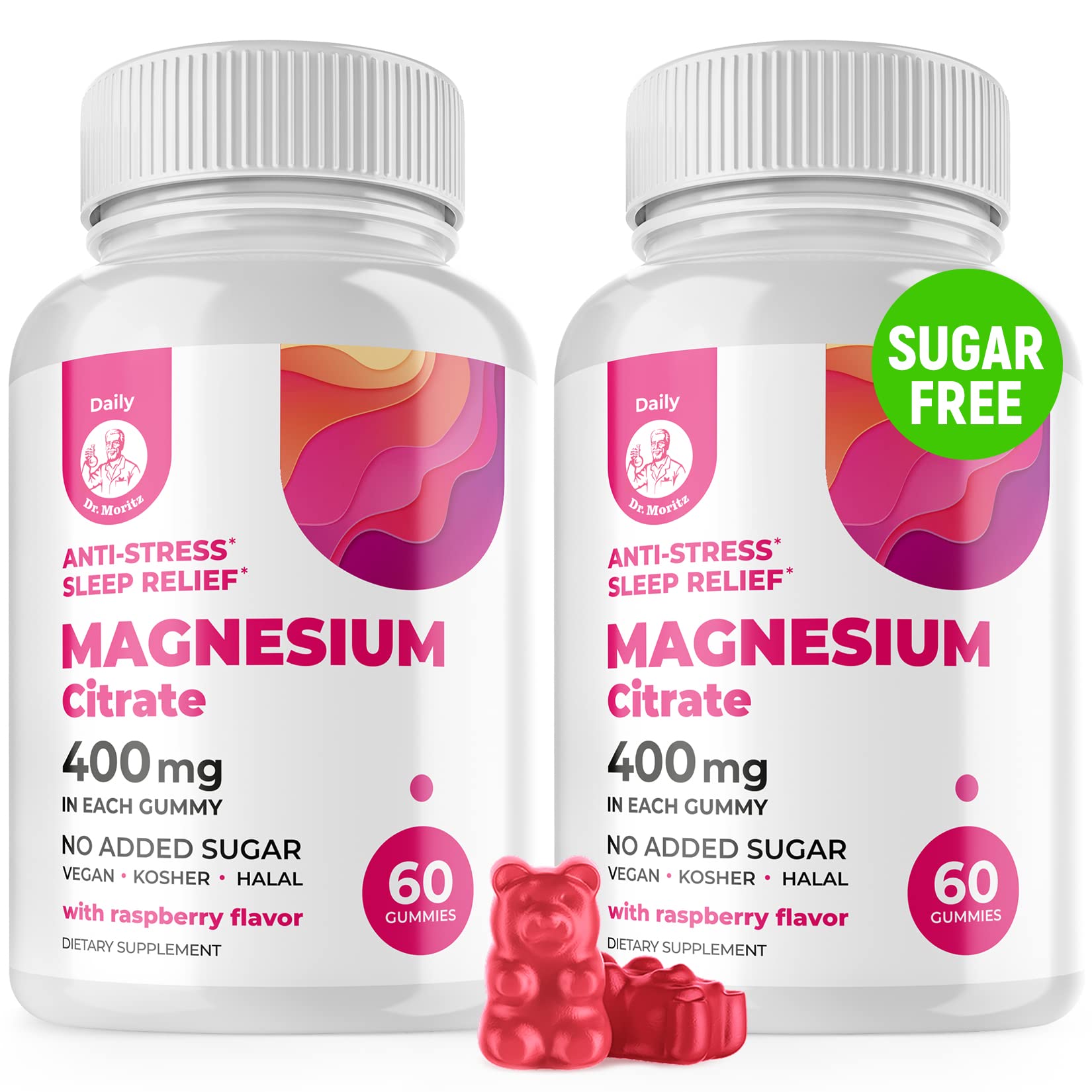 DR. MORITZ Magnesium Gummies bottle for sugar-free calm support for kids