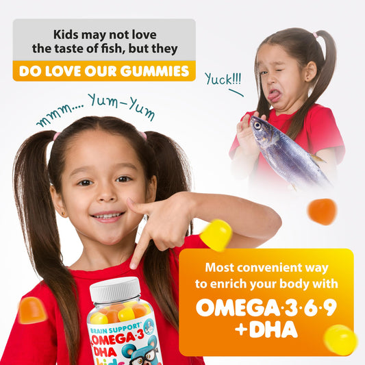 DR. MORITZ omega-3 gummies for kids, colorful bite-sized snacks