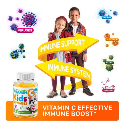 Close-up of DR. MORITZ Vitamin C Gummies texture, soft citrus chew