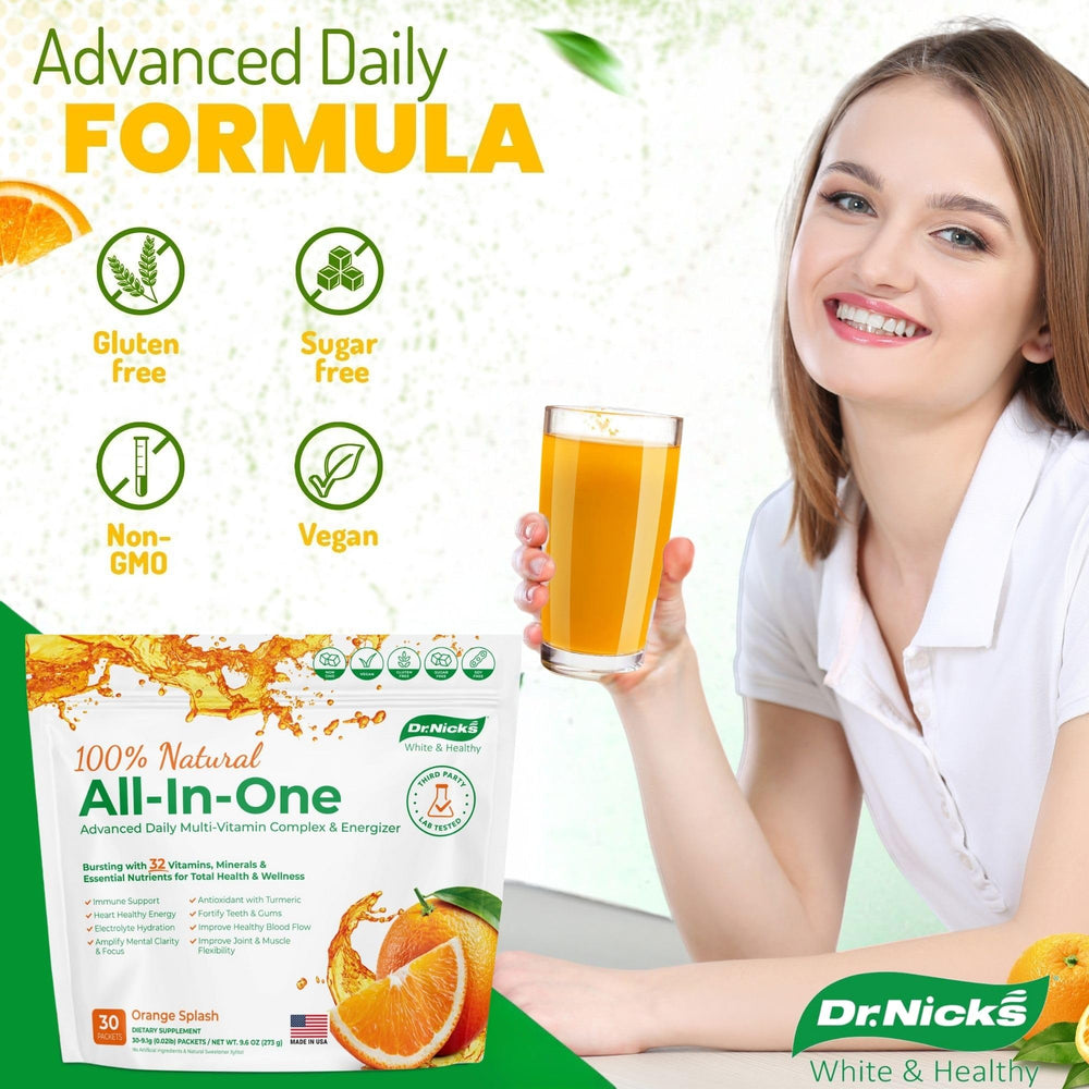 Dr. Nick's powder mixes easily into water for daily use.