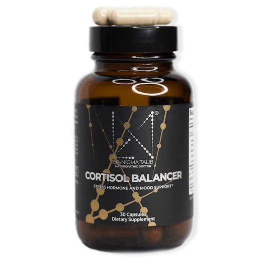 DR. NIGMA Cortisol Balancer capsules ready for restful evening use